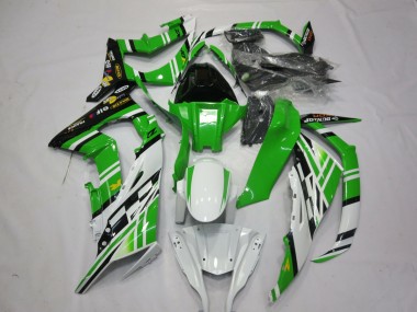 2011-2015 Kawasaki ZX10R Motorcycle Fairings - White Green Yellow Black Maxxis Dunlop Canada