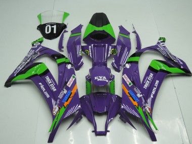 2011-2015 Kawasaki ZX10R Motorcycle Fairings - Purple Black Green Orange White Trick Star Eva Racing OEM Style Canada