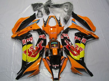 2011-2015 Kawasaki ZX10R Motorcycle Fairings - Orange Yellow Glossy Black Red bull Canada
