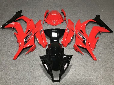 2011-2015 Kawasaki ZX10R Motorcycle Fairings - Red Glossy Black Canada