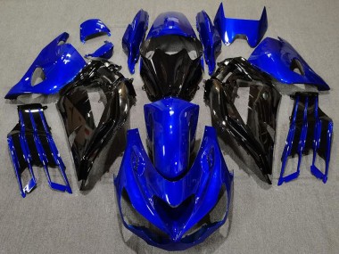 2012-2024 Kawasaki ZX14R ZZR1400 Motorcycle Fairing - Blue Glossy Black Canada