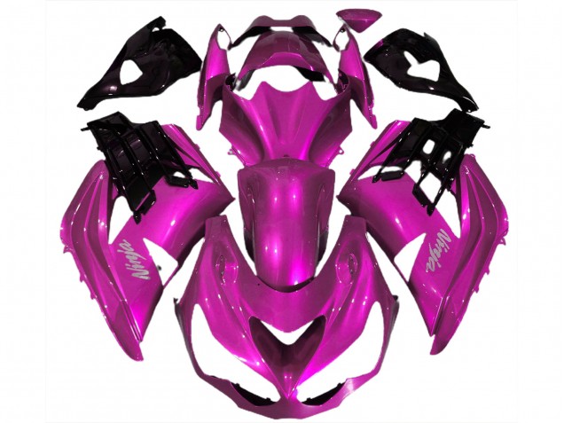 2012-2024 Kawasaki ZX14R ZZR1400 Motorcycle Fairings - Hot Pink Black Canada