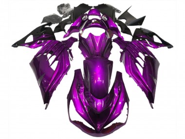 2012-2024 Kawasaki ZX14R ZZR1400 Motorcycle Fairings - Purple Black Canada