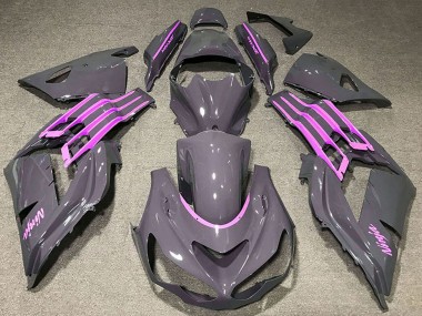 2012-2024 Kawasaki ZX14R ZZR1400 Motorcycle Fairings - Nardo Grey Pink Canada