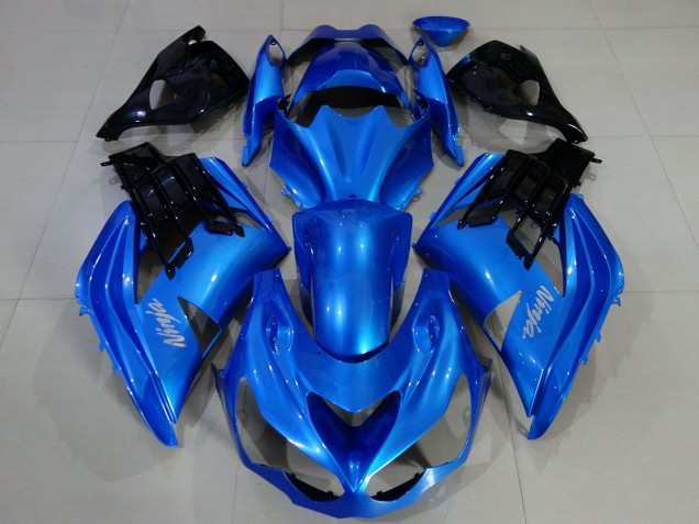 2012-2024 Kawasaki ZX14R ZZR1400 Motorcycle Fairings - Blue Black Canada