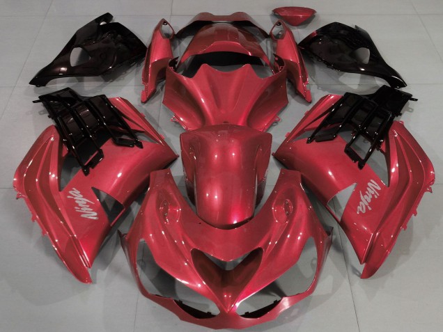 2012-2024 Kawasaki ZX14R ZZR1400 Motorcycle Fairings - Red Black Canada