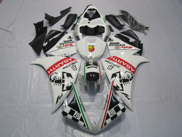 2012-2014 Yamaha R1 Motorcycle Fairings - White Red Green Black Abarth Wudy Motul Canada