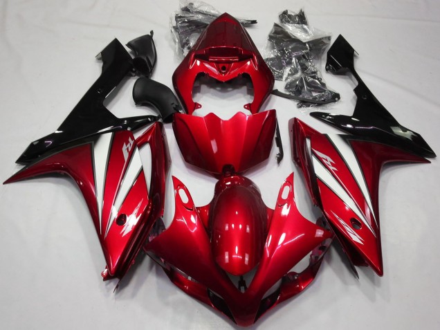 2007-2008 Yamaha R1 Motorcycle Fairings - Red White Black Canada
