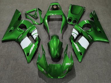 1998-2002 Yamaha R6 Motorcycle Fairing - Green White Canada