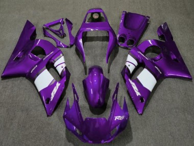1998-2002 Yamaha R6 Motorcycle Fairings - Dark Purple White Canada