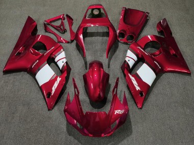 1998-2002 Yamaha R6 Motorcycle Fairing - Red White Canada
