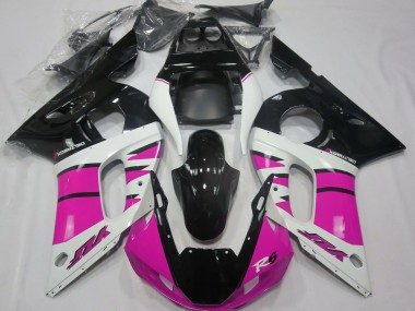 1998-2002 Yamaha R6 Motorcycle Fairings - White Pink Glossy Black Canada