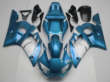 1998-2002 Yamaha R6 Motorcycle Fairings - Blue White Silver Canada