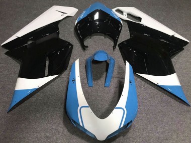 2007-2014 Ducati 848 1098 1198 Motorcycle Fairings - White Blue Glossy Black Canada