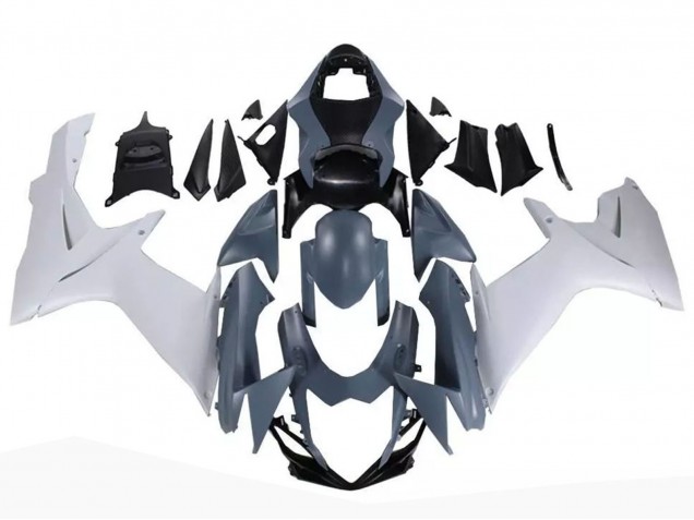 2011-2024 Suzuki GSXR 600 / GSXR 750 Motorcycle Fairings - Nardo Grey White Canada