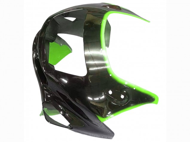 1998-2003 Kawasaki ZZR600 Motorcycle Fairings - Green Glossy Black Flame Canada