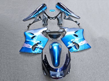 1993-2003 Kawasaki ZZR1100 Motorcycle Fairings - Glossy Blue Grey Canada