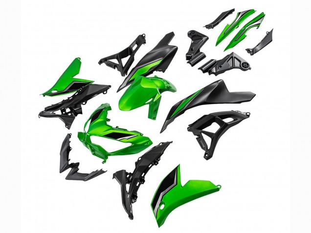 2022-2025 Kawasaki Versys 650 Motorcycle Fairings - Green Glossy Black Canada
