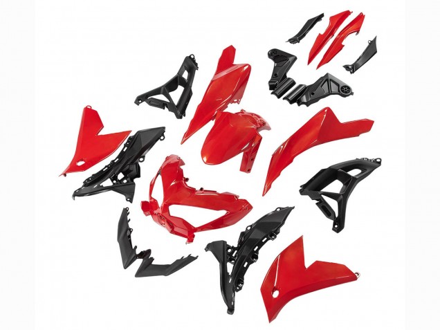 2022-2025 Kawasaki Versys 650 Motorcycle Fairings - Red Black Canada