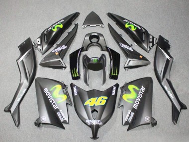 2012-2014 Yamaha TMAX530 Motorcycle Fairings - Matte Grey Yellow Semakin Didepan ENEOS Yamalube MoviStar 46 Canada