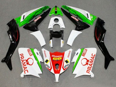 2012-2014 Yamaha TMAX530 Motorcycle Fairings - White Red Green Pramac Fiamm Canada