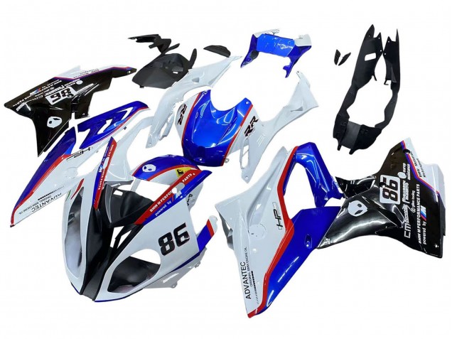 2017-2018 BMW S1000RR Bike Fairings - White Blue Red Glossy Black Canada