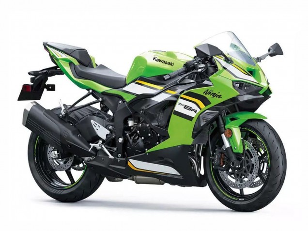 2023-2025 Kawasaki ZX6R Motorcycle Fairings - Green White Black Ninja Canada