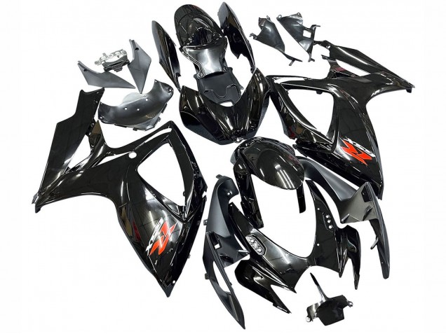 2006-2007 Suzuki GSXR 600 / GSXR 750 Motorcycle Fairings - Glossy Black Silver Red Canada