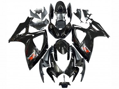 2006-2007 Suzuki GSXR 600 / GSXR 750 Motorcycle Fairings - Glossy Black Silver Red Canada