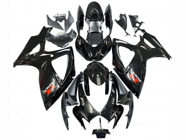 2006-2007 Suzuki GSXR 600 / GSXR 750 Motorcycle Fairings - Glossy Black Silver Red Canada