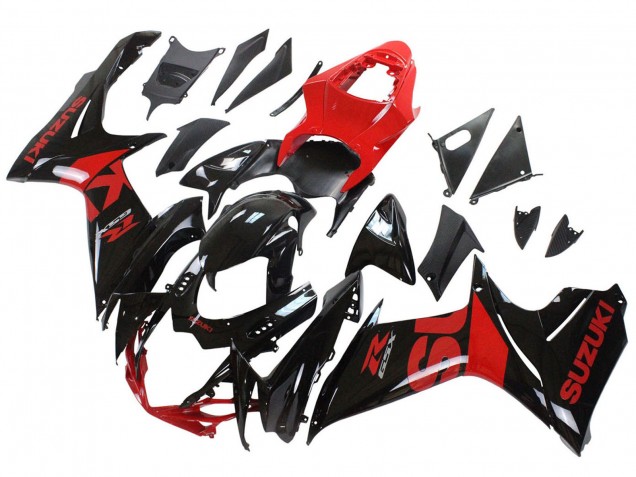 2011-2024 Suzuki GSXR 600 / GSXR 750 Motorcycle Fairing Kits - Red Glossy Black Canada