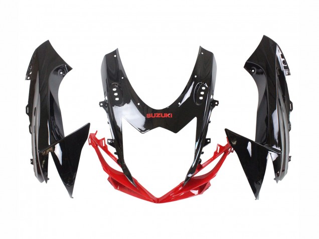 2011-2024 Suzuki GSXR 600 / GSXR 750 Motorcycle Fairing Kits - Red Glossy Black Canada
