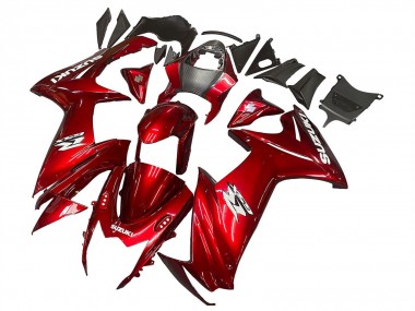 2011-2024 Suzuki GSXR 600 / GSXR 750 Motorcycle Fairings - Red White Decal Canada
