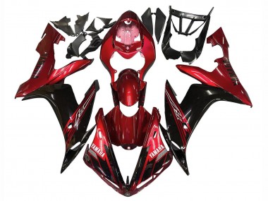 2004-2006 Yamaha YZF 1000 R1 Motorcycle Fairings - Red Glossy Black Canada