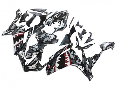 2007-2008 Yamaha YZF 1000 R1 Motorcycle Fairings - Grey White Camouflage Shark Canada