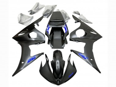 2003-2004 Yamaha YZF R6 Motorcycle Fairings - Matte Black Blue Canada