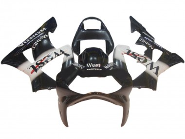 2000-2001 Honda CBR900RR 929 Motorcycle Fairings - Glossy Black White West Canada