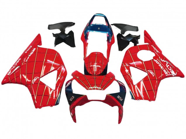 2002-2003 Honda CBR900RR 954 Motorcycle Fairings - Red Dark Blue Dunlop Canada
