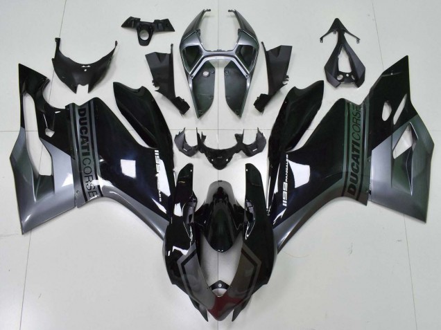 2011-2014 Ducati Panigale 1199 Motorcycle Fairings - Grey Glossy Black Canada
