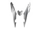2013-2015 Honda CBR500R Motorcycle Fairing - Silver Glossy Black Canada