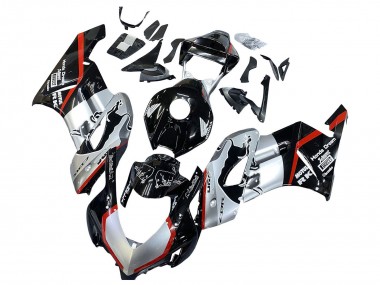 2004-2005 Honda CBR1000RR Motorcycle Fairings - Silver Glossy Black Red Stripe Canada