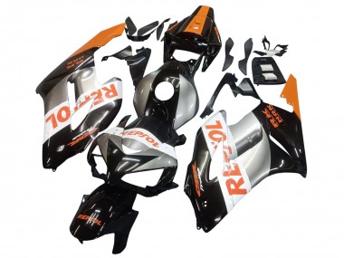 2004-2005 Honda CBR1000RR Motorcycle Fairings - Orange Silver Glossy Black Repsol Canada