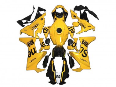 2017-2024 Honda CBR1000RR Motorcycle Fairings - Yellow Glossy Black Supreme 84 Canada