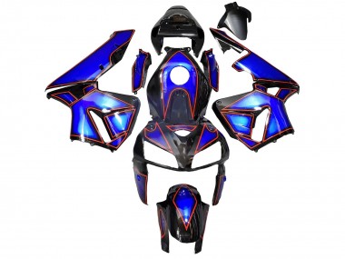 2005-2006 Honda CBR600RR Motorcycle Fairings - Blue Black with Red Line Canada