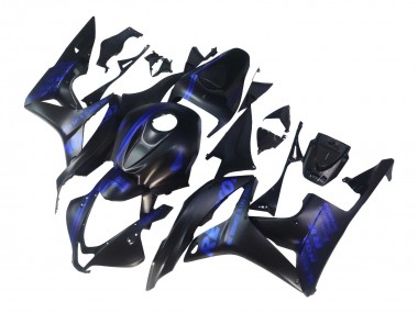 2007-2008 Honda CBR600RR Motorcycle Fairings - Matte Black Blue Repsol Canada