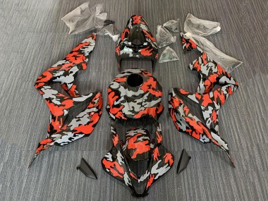 2007-2008 Honda CBR600RR Motorcycle Fairings - Red Grey Camouflage Canada