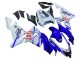 2004-2005 Kawasaki ZX10R Motorcycle Fairings - Glossy Blue White Fiat Motul Canada
