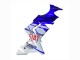 2004-2005 Kawasaki ZX10R Motorcycle Fairings - Glossy Blue White Fiat Motul Canada
