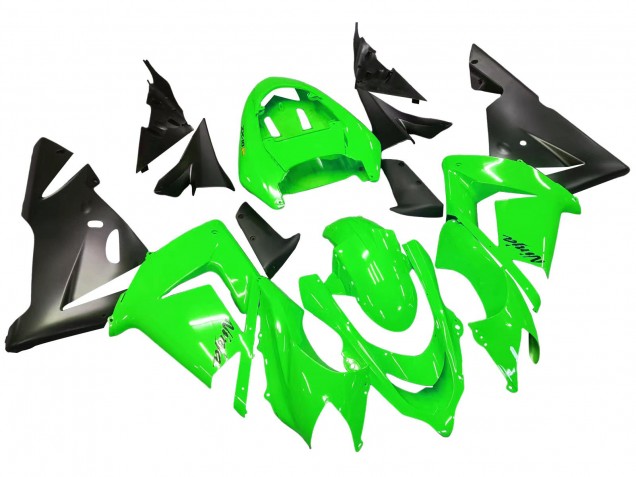 2004-2005 Kawasaki ZX10R Motorcycle Fairings - Green Black Ninja Canada