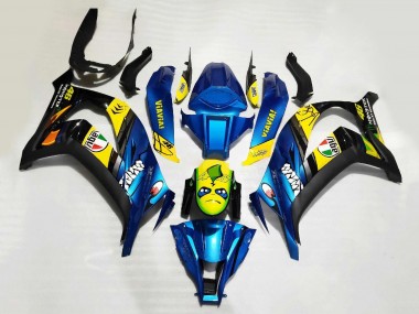 2008-2010 Kawasaki ZX10R Motorcycle Fairings - Blue Yellow Black Shark Canada